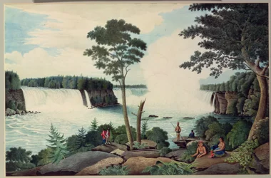 Niagarafälle von unten, ca. 1766